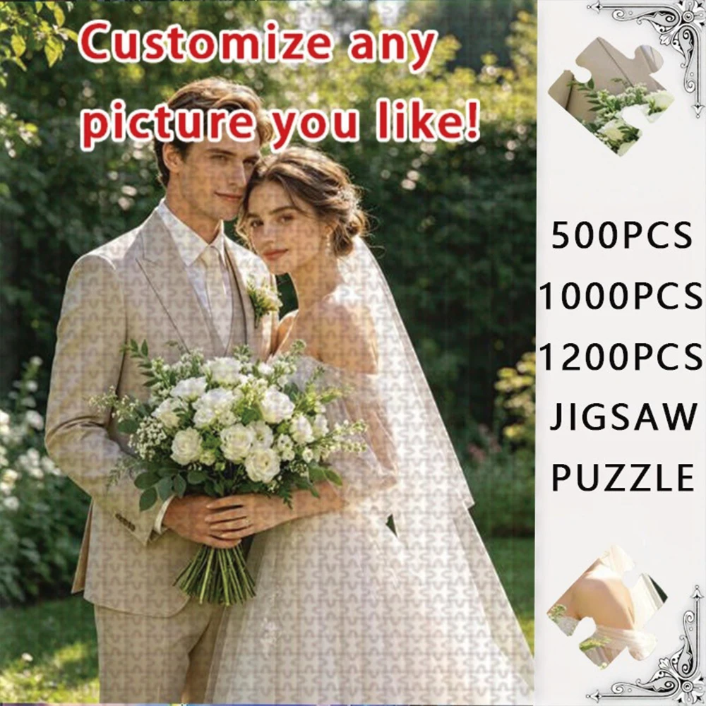 35/300/500/1093pcs Personalized Custom Photo Puzzle Wedding Photos Friends A Memorable Keepsake Or A Special Celebration
