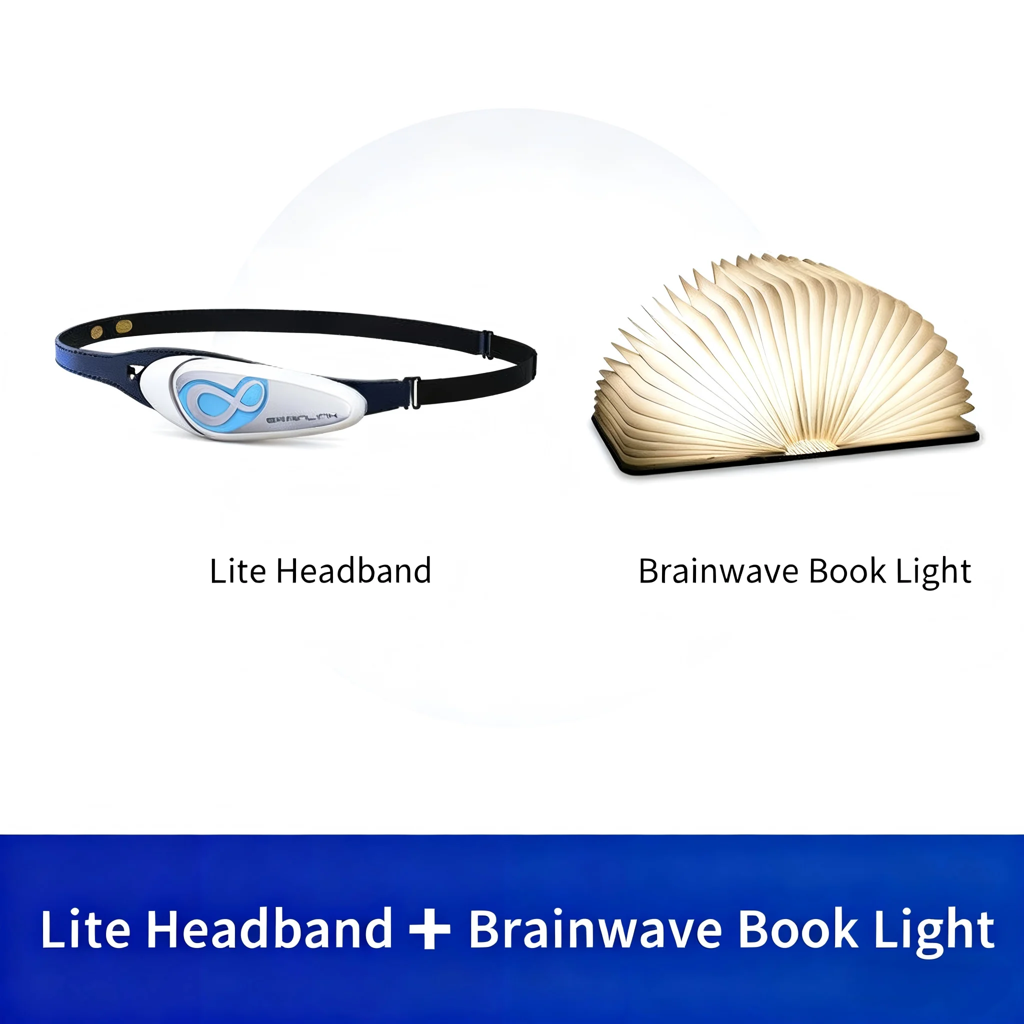 LED creative portable page-turning folding book page lamp bedroom table lamp brainwave mind control rechargeable night light