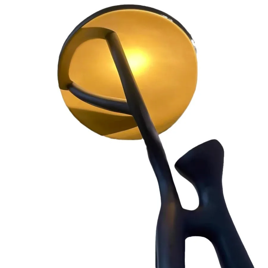 

Large floor ornament Internet celebrity designer, humanoid resin, engineering, floor lamp