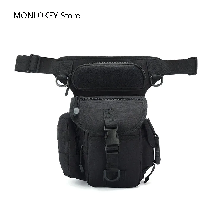 Męska taktyczna torba motocyklowa na nogę Nylon Oxford Camera Pack Outdoor Cycling Waist Bag Hip Belt Thigh Camping Travel Sport Bag