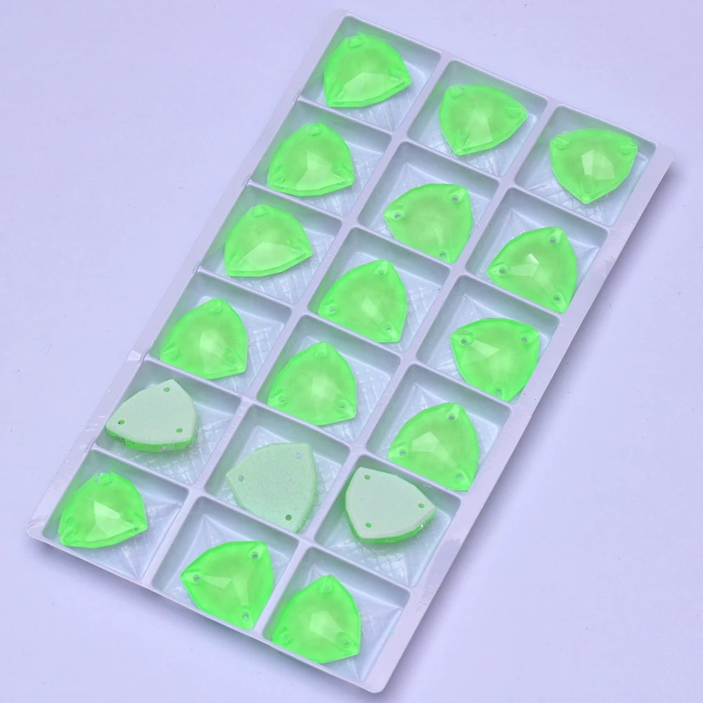PUBRILEX Trilliant Neonfarbene Abgeschrägte Flachrücken-Strasssteine aus K9-Glas zum Aufnähen für Kleidungsstücke und Kleiderdekorationen – Detail 7