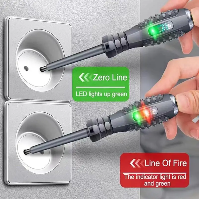 เครื่องทดสอบไฟฟ้าปากกา 2-in-1 แรงบิดสูงไขควงแม่เหล็กเครื่องทดสอบสายไฟเครื่องทดสอบวงจรไฟฟ้าตอบสนองไฟฟ้า