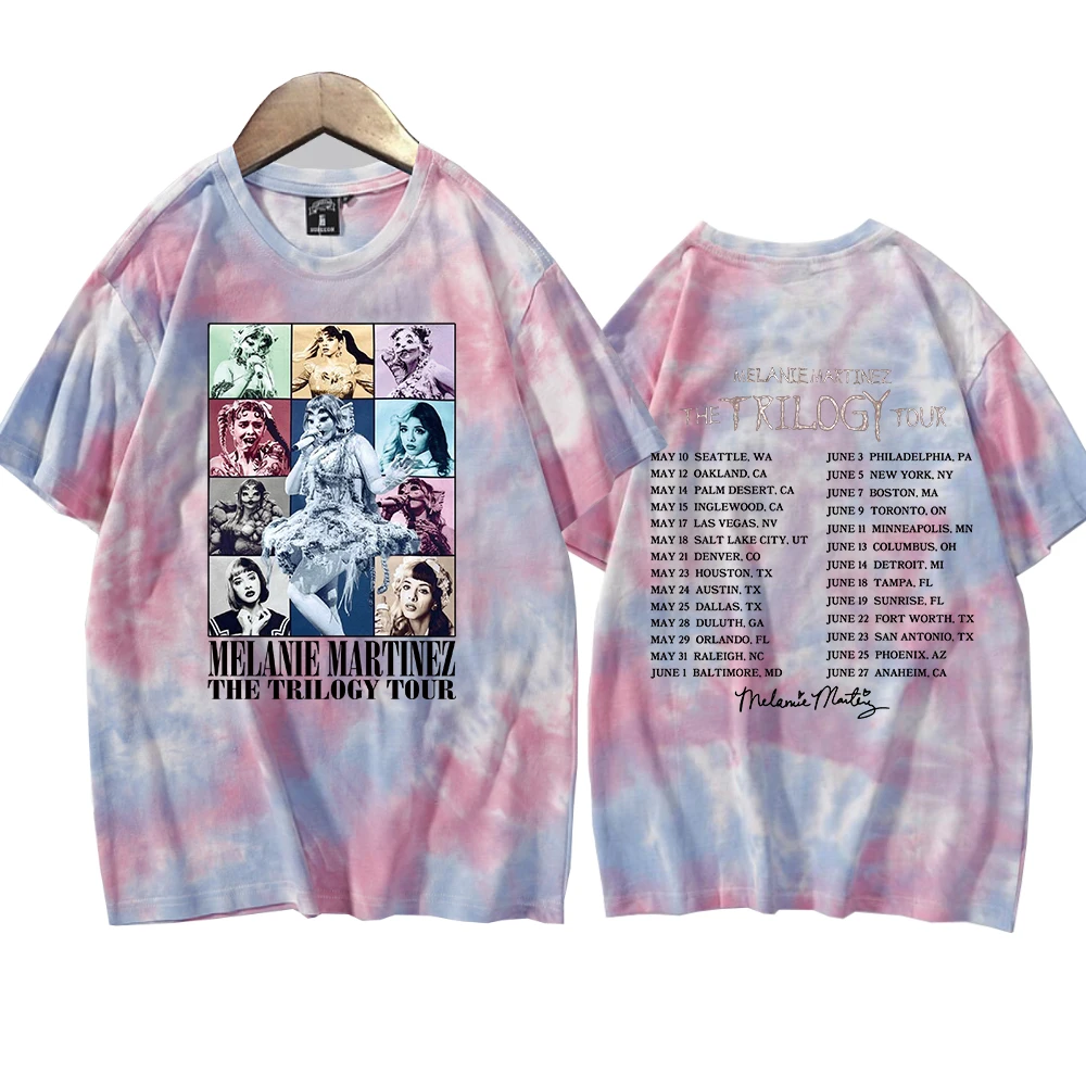 Melanie Martinez The Trilogy Tour Shirts Tie Dye T-Shirt Short Sleeve Steetswear Man Woman T-Shirt Fans Gift