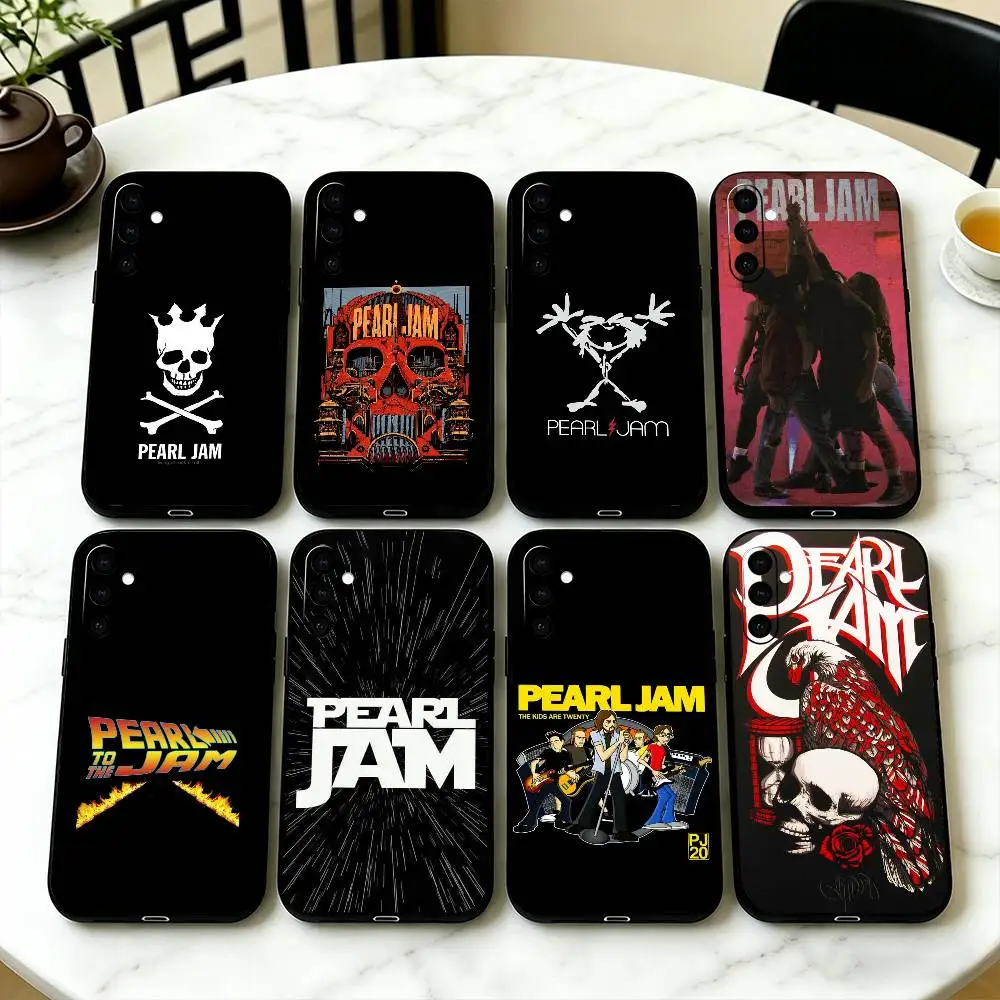 Funda de teléfono T-Pearl Jam para Samsung Galaxy A73,A72,A71,A70,A53,A52,A51, otras cubiertas negras suaves