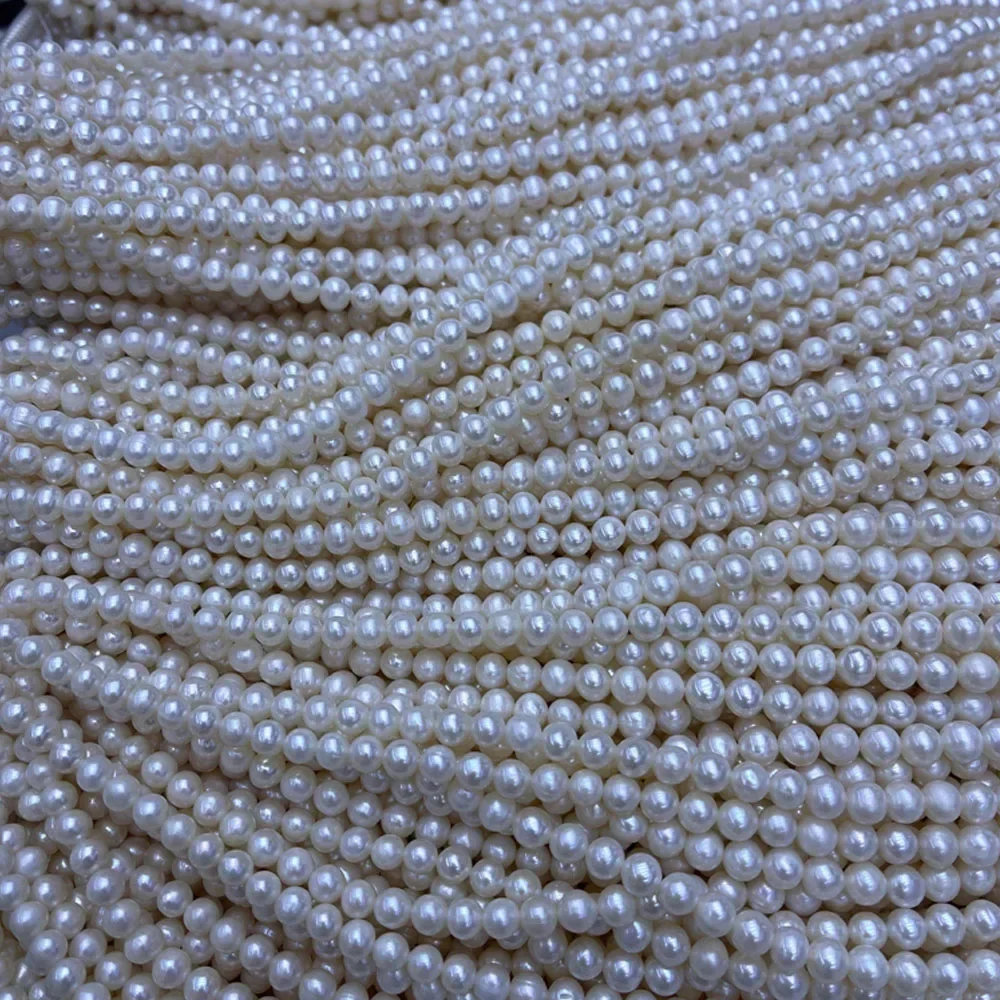 AAA Hochwertige nahrunde natürliche Süßwasserperlen für Schmuckherstellung, Zubehör, DIY-Halskette, Armband, Zubehör – Detail 8