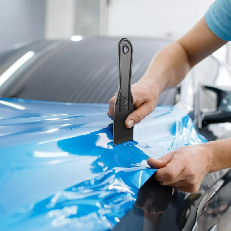 6 stuks plastic plamuurmes, 2 inch zwarte flexibele plamuurmes schraper, gebruikt repareren van muren, plakken gips, schrapen stopverf