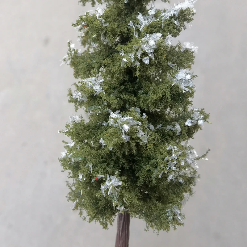 Cedar Tree Model with Snow Material, Decoração Boutique, Building Model, Train Layout, 14 cm, 20cm