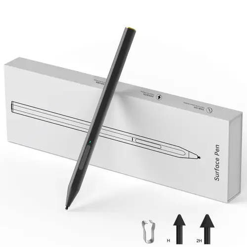 Lápiz óptico para Microsoft Surface, sensibilidad a la presión 4096, botón lateral de borrador, compatible con Surface Pro 11/10/9/8/7/7+/6/5/