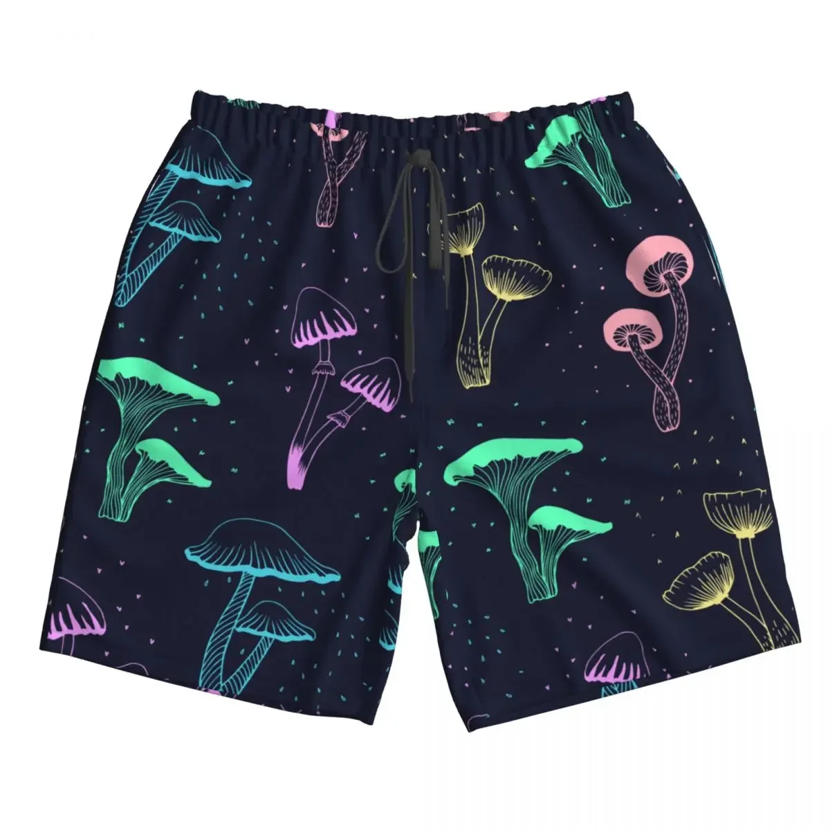 Mens Swimwear Swim Short Trunk Neon Mushrooms Beach Board Shorts Swimming Surffing shorts