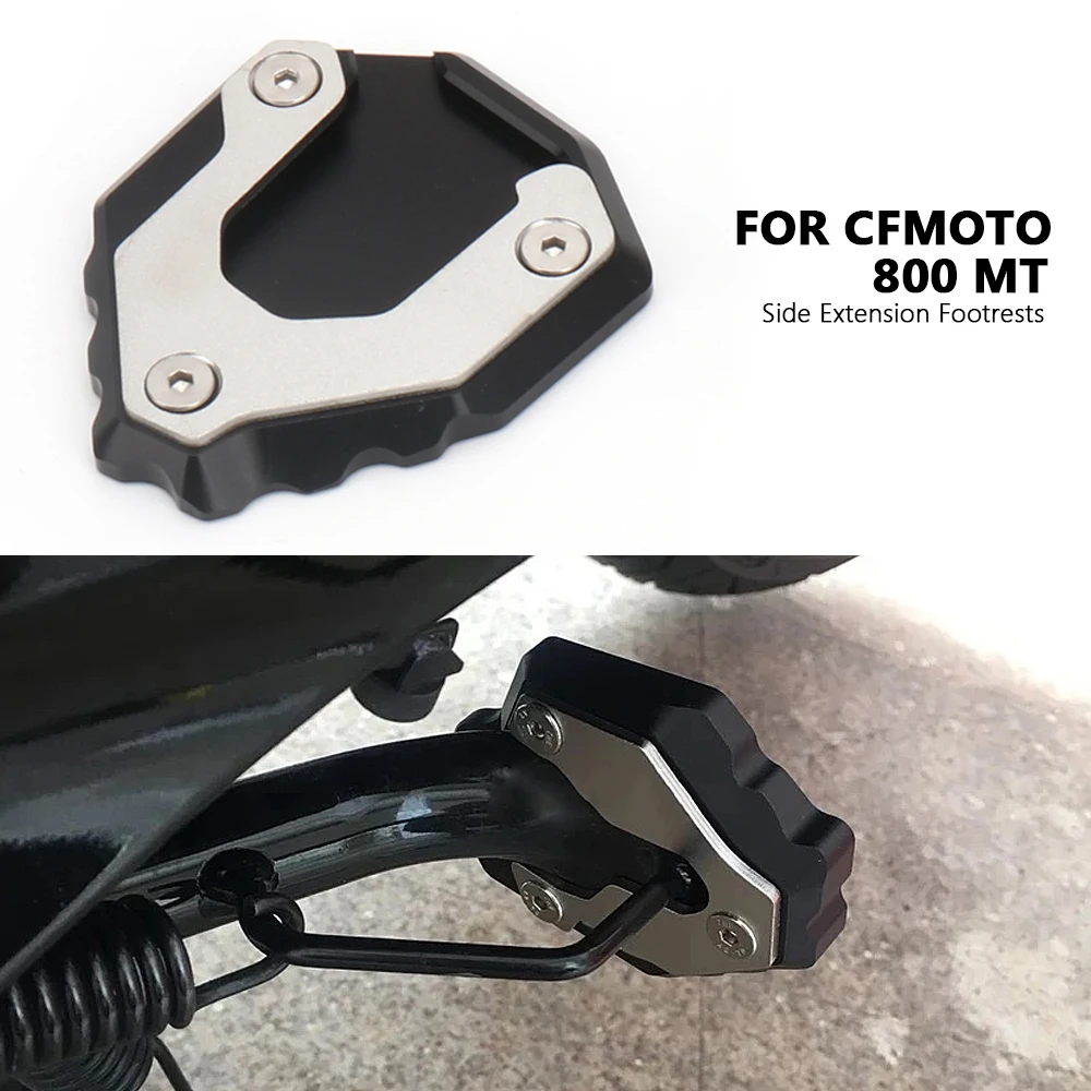 

New Motorcycle Accessories Kickstand Side Stand Extension Foot Pad Black Silver For CFMOTO 800MT 800 MT 800mt 2021 2022