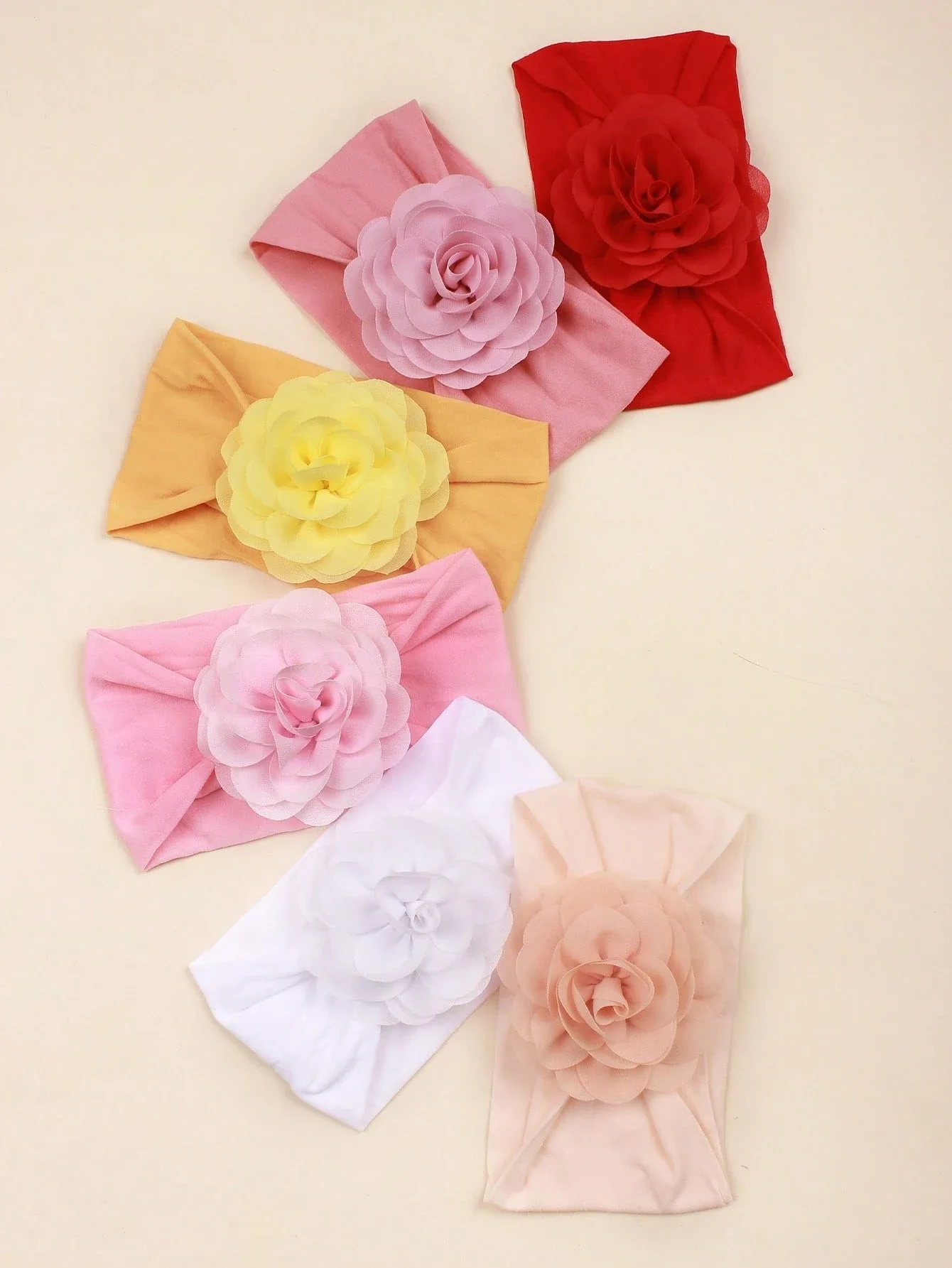 6 diademas elásticas suaves de color caramelo para bebé, lindo conjunto de accesorios para el cabello para recién nacidos, bebés y niños pequeños, adecuado para uso diario