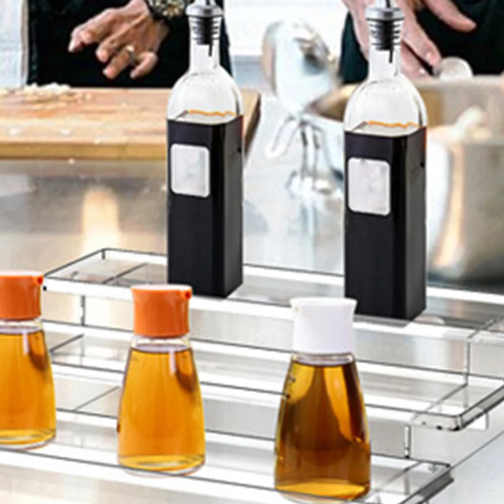 

Three-Layer Clear Spice Rack Organizer Kitchen Cabinet Storage Seasoning Holder Makeup Organizer Desktop Rack