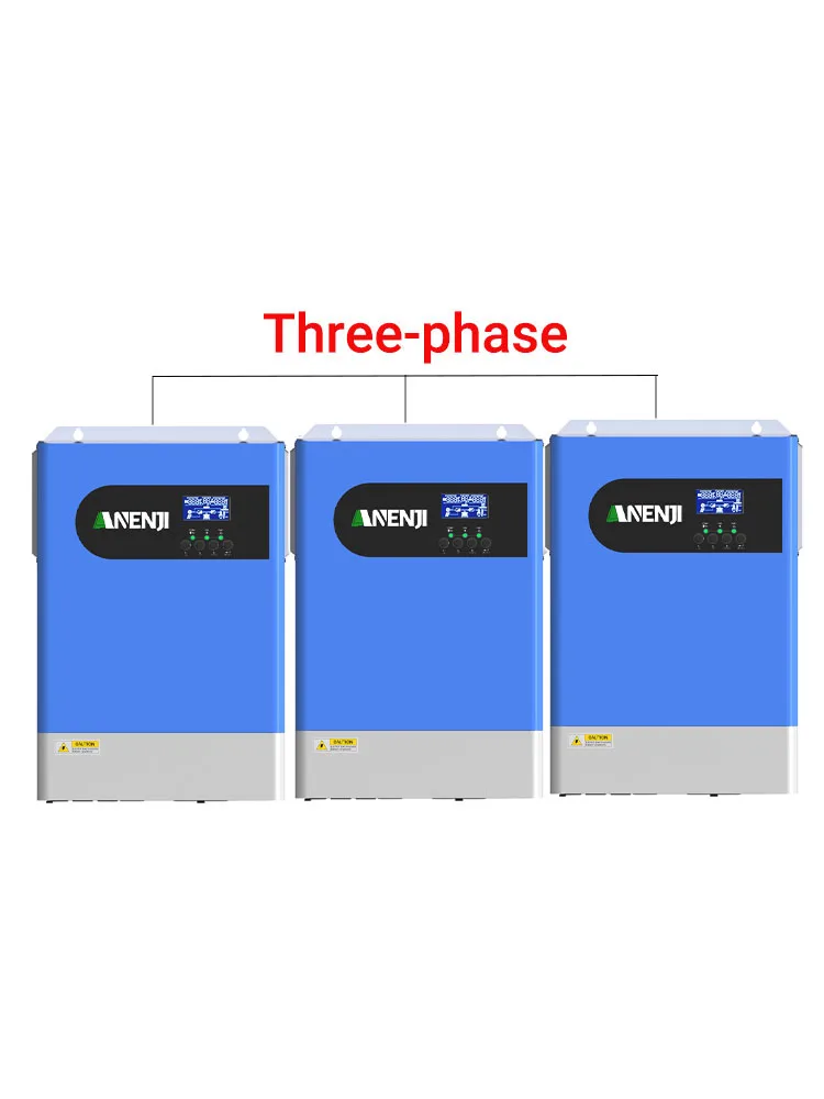 ANENJI 18,6KW Hybrid-Solar-Off-Grid-Wechselrichter 48V 220V MPPT 6500W 120A 500V Photovoltaik-Ladegerät, eingebautes WIFI, reiner Sinus-Solarwechselrichter, Parallelwechselrichter ANJ-II-6.2KP-WIFI