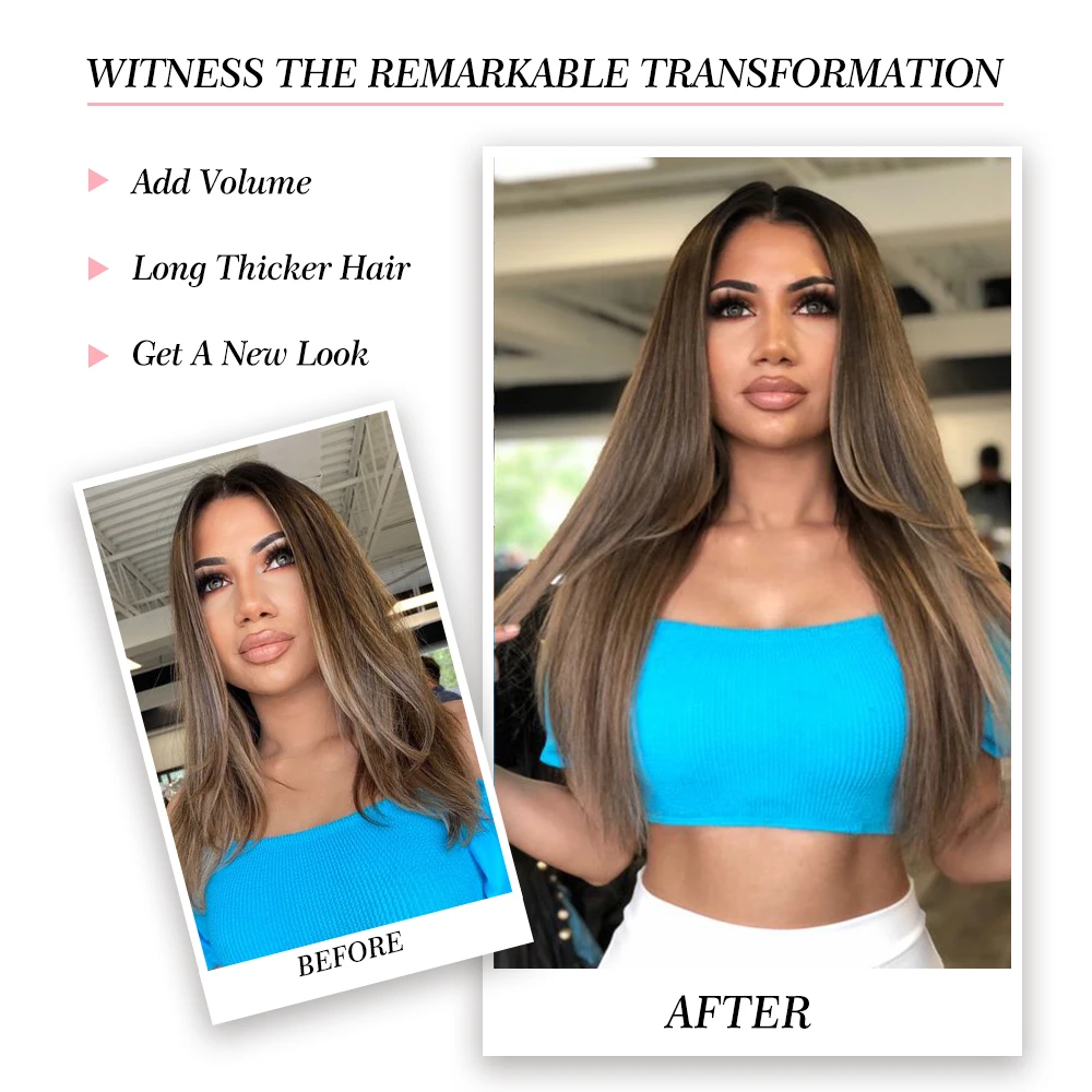 브라운 합성 헤어 익스텐션 고온 섬유 롱 스트레이트 헤어 번들 슈퍼 롱 야키 스트레이트 엮임머리