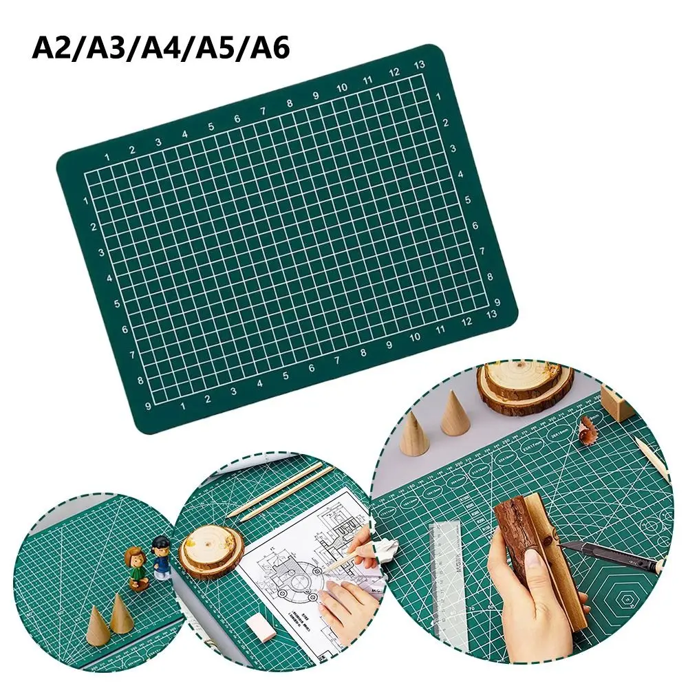 Almohadilla de corte de papel de PVC duradera A1/A2/A3/A4/A5/A6, tabla de cortar de doble cara, estera de corte de línea de rejilla Manual, tallado de arte DIY