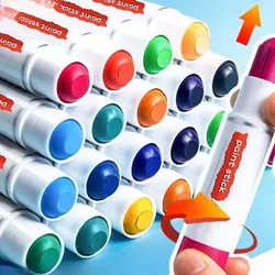 12/18/24 Colors Quick-drying Gouache Paint Stick Water-soluble Children and Students Drawing Set of Watercolor Brush Oil Pastel