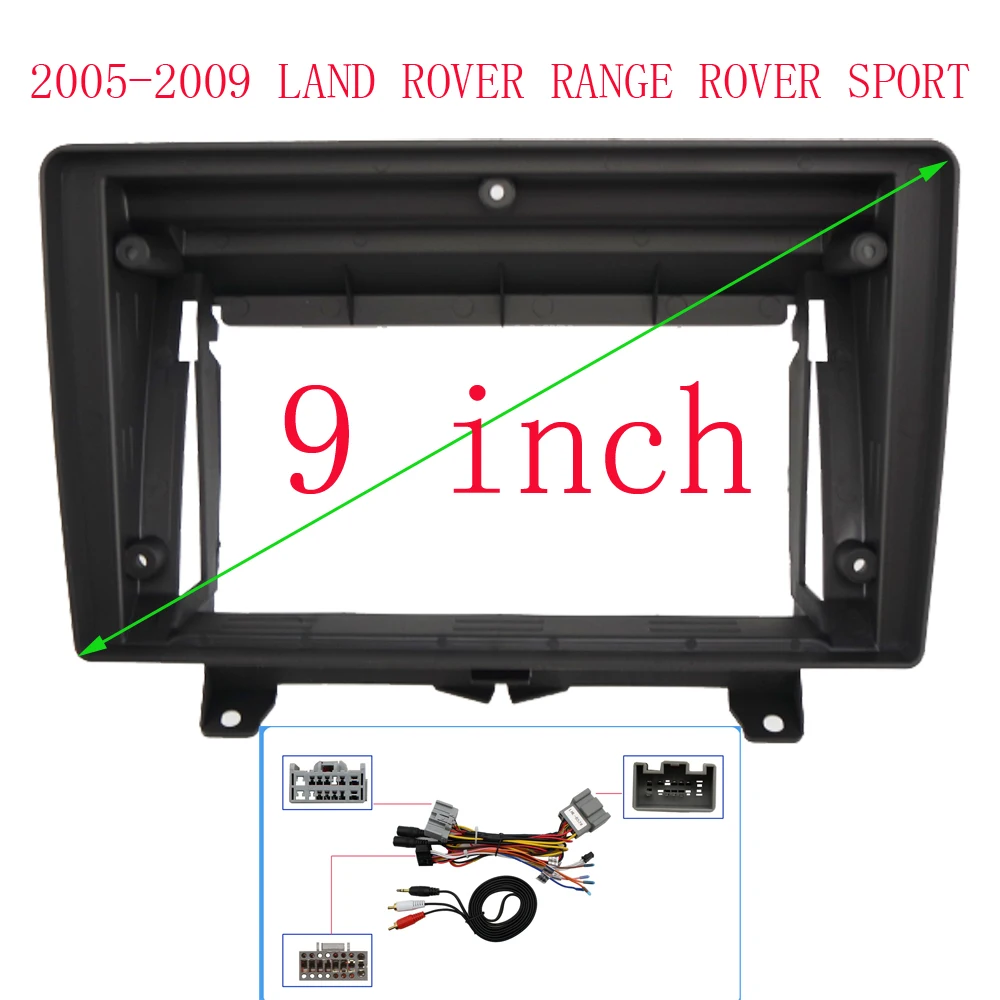 

HAOCHEN для Land Rover Range Rover Sport 2005 2004-2009 Android Автомобильная радиопанель Панель рамка дополнительные аксессуары шнур питания