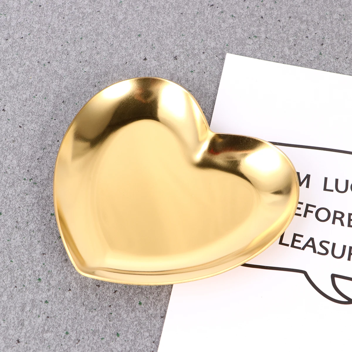 

Heart Shaped Jewelry Tray Durable Material Steady Body Functional Ring Holder Ideal Gift Wedding Birthday Anniversary Home