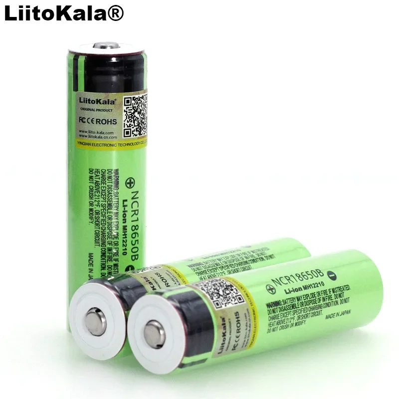 Hot Liitokala Original NCR18650B 3.7v 3400mAh 18650 Lithium Rechargeable Battery with Pointed(No PCB) batteries