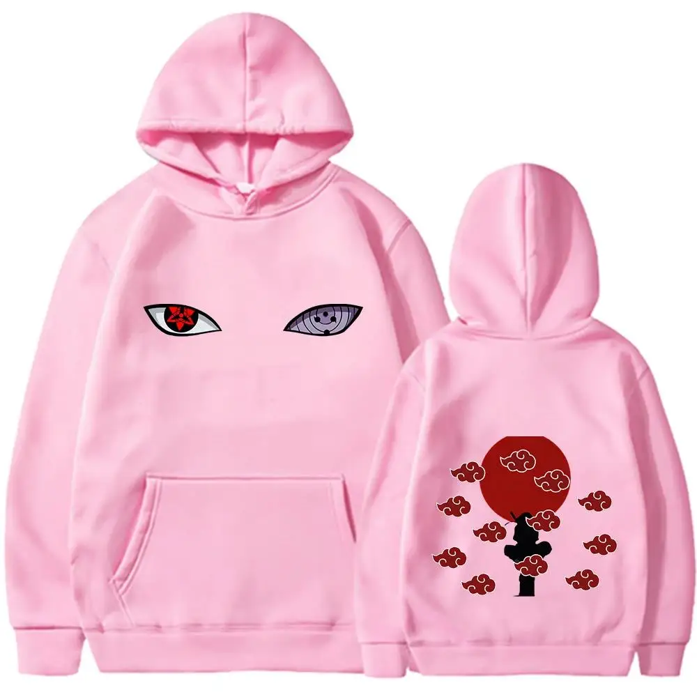 Naruto Itachi Hoodie Akatsuki Krähen Anime-Print Street-Style Unisex Herren Damen Oversized Casual Sweatshirts Langarm – Detail 11