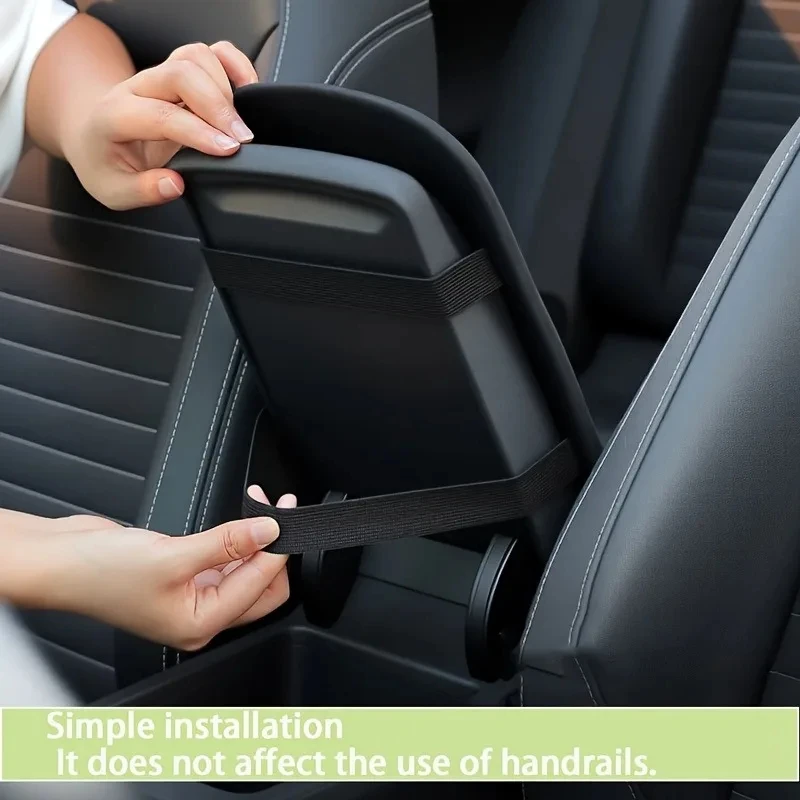 Almofada de Pelúcia para Apoio de Braço Central Automotivo, Capa Protetora Antirriscos, Universal, com Aumento de Altura