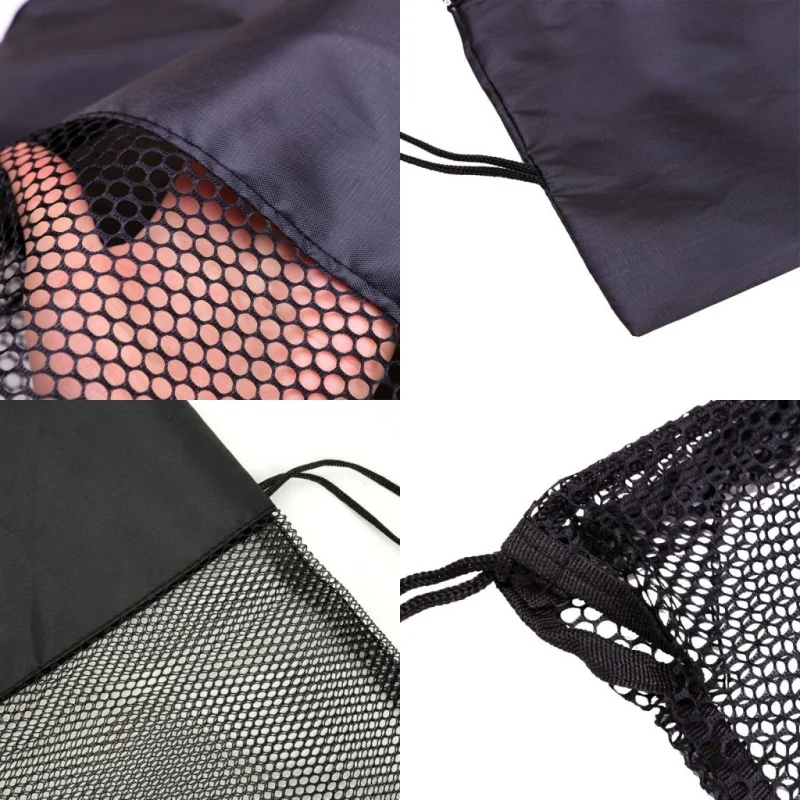 1 Pcs 휴대용 Drawstring 배낭 메쉬 가방 축구 축구 배구 농구 저장 가방 스포츠 여행 체육관 장난감 그물 가방