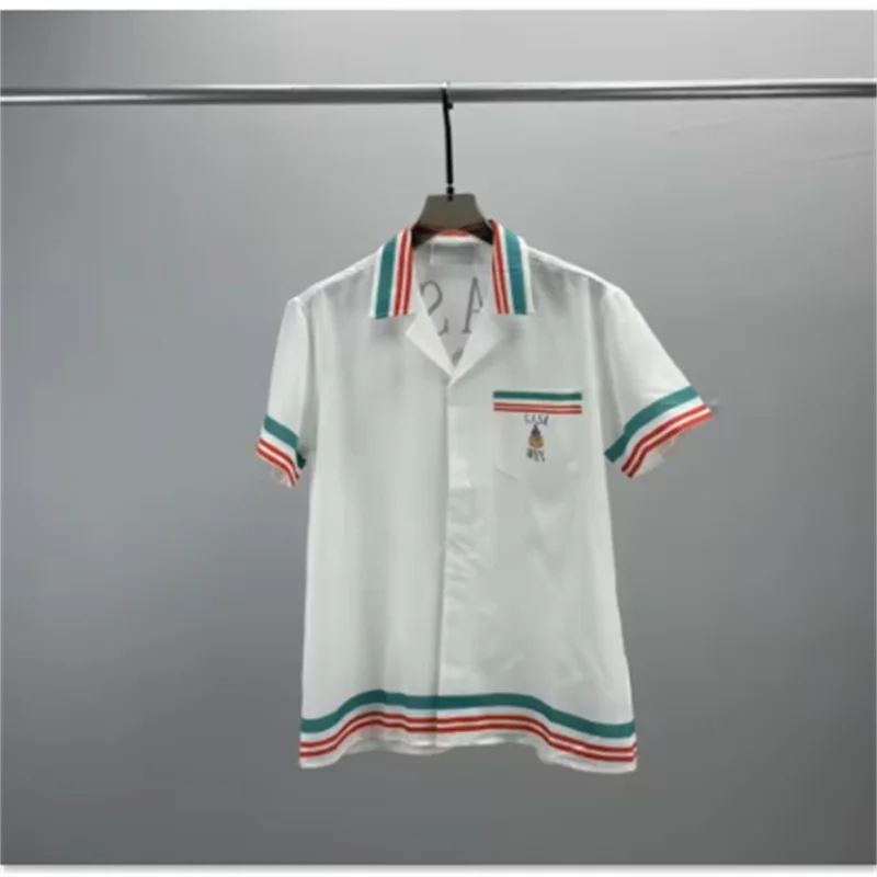 قميص مطبوع فاخر خفيف للرجال لعام 2026، قميص رجالي ونسائي بأكمام قصيرة، ألياف 100%، عصري ومريح، كاجوال جي