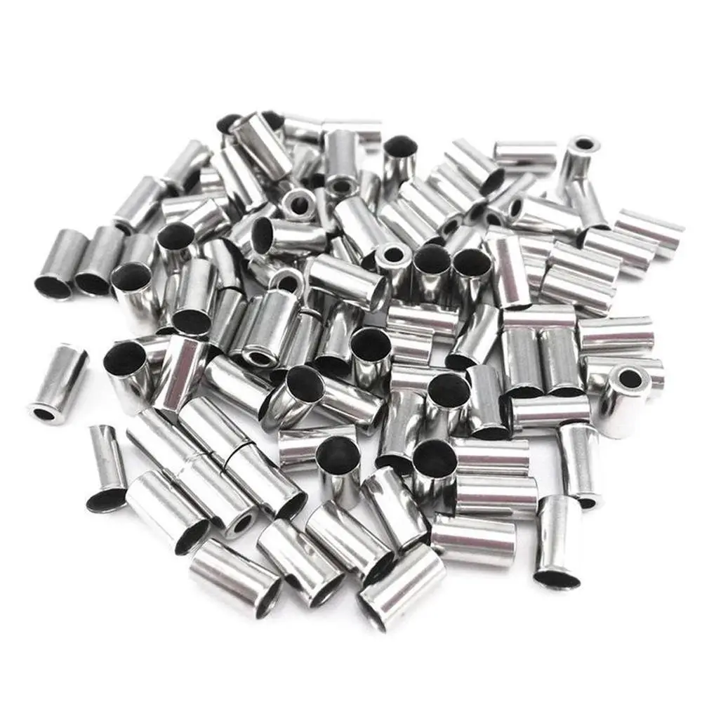 100Pcs Aluminum Alloy MTB Bike Brake Cable Tips Bicycle Brake Shifter Inner Cable Tips Wire End Cap Crimps Bicycle Parts