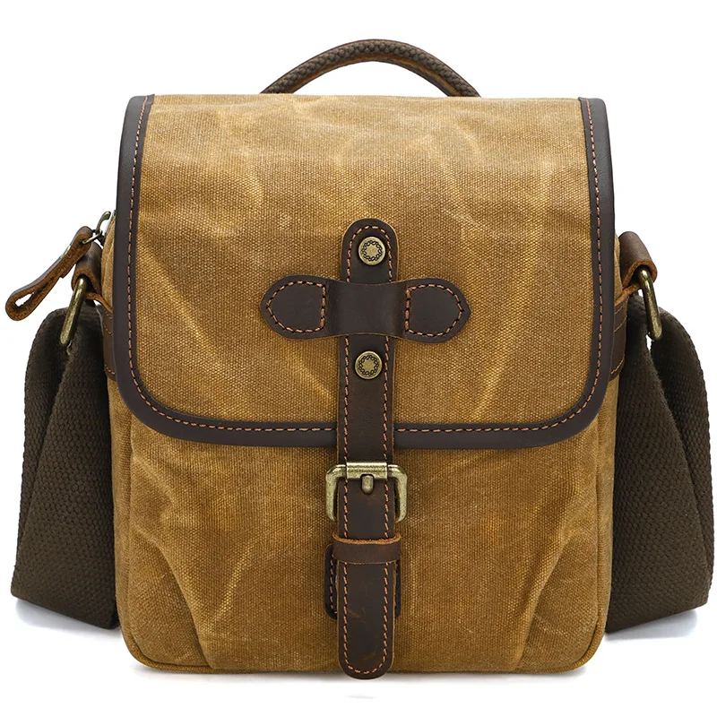 

Canvas Men Shoulder Bag DSLR Digital Photography Camera Messenger Crossbody Bags Outdoor Travel Business Trip Commuting Pack