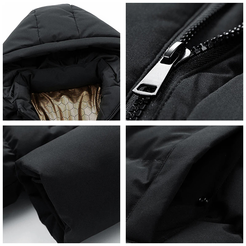 الشتاء فضفاض يندبروف الرجال سترة في الهواء الطلق الصلبة رشاقته انفصال قبعة معطف غير رسمي موضة جديدة مريحة الدفء سترة الرجال #6