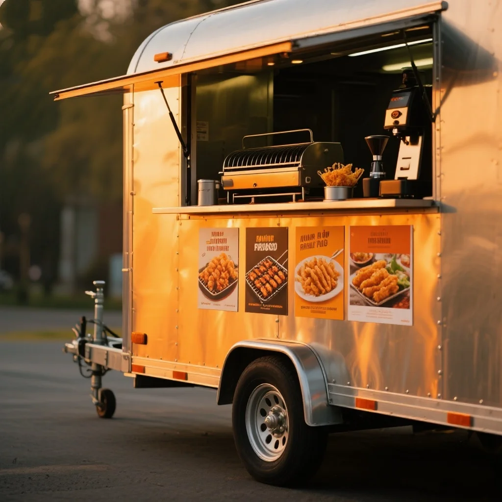 

Fully Equipped Commercial Mobile Kitchen Concession Trailer Fast Food Truck with DOT and CE Certificate