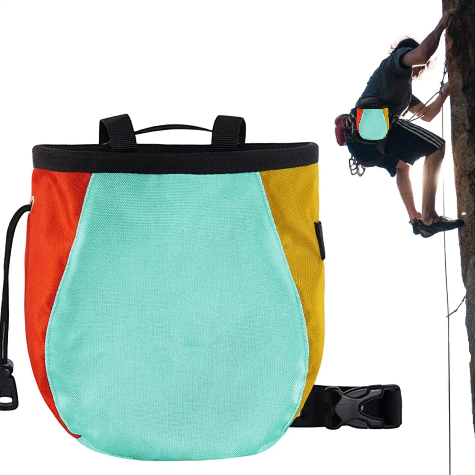 New Refillable Chalk Bag With Waist Belt Gymnastics Chalk Pouch For Weightlifting, Disc Golf & Outdoor Climbing accessories