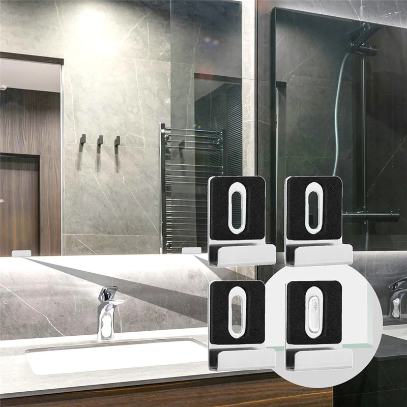 

A05E-12 шт. комплект металлических держателей для зеркал, зажимы для зеркал с винтами, резиновые подушечки, крючки для зеркал, сверхмощная вешалка для зеркал, оборудование