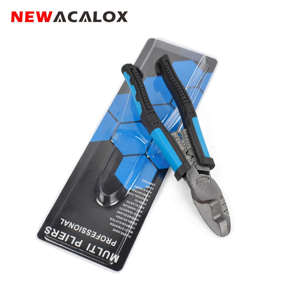 

NEWACALOX 7-дюймовый набор многофункциональных плоскогубцев, сверхмощный инструмент для зачистки/щипцы/резак, плоскогубцы для проволоки, диагональные плоскогубцы, ручные инструменты для изготовления ювелирных изделий