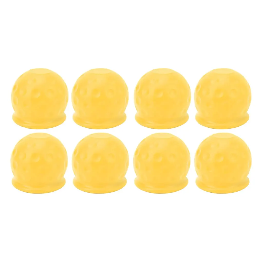

8x Yellow Trailer Tow Hitch For RV Caravans Truck Boat Abrasion Dirt Protection Cap For Towing