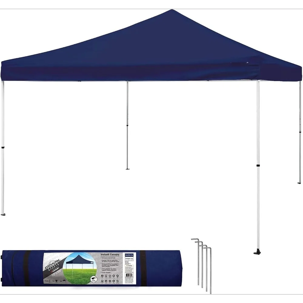 

Canopy 12 by 12 Foot Polyester Straight Steel Leg Instant Pop Up Canopy Tent with Adjustable Height for Outdoor Events