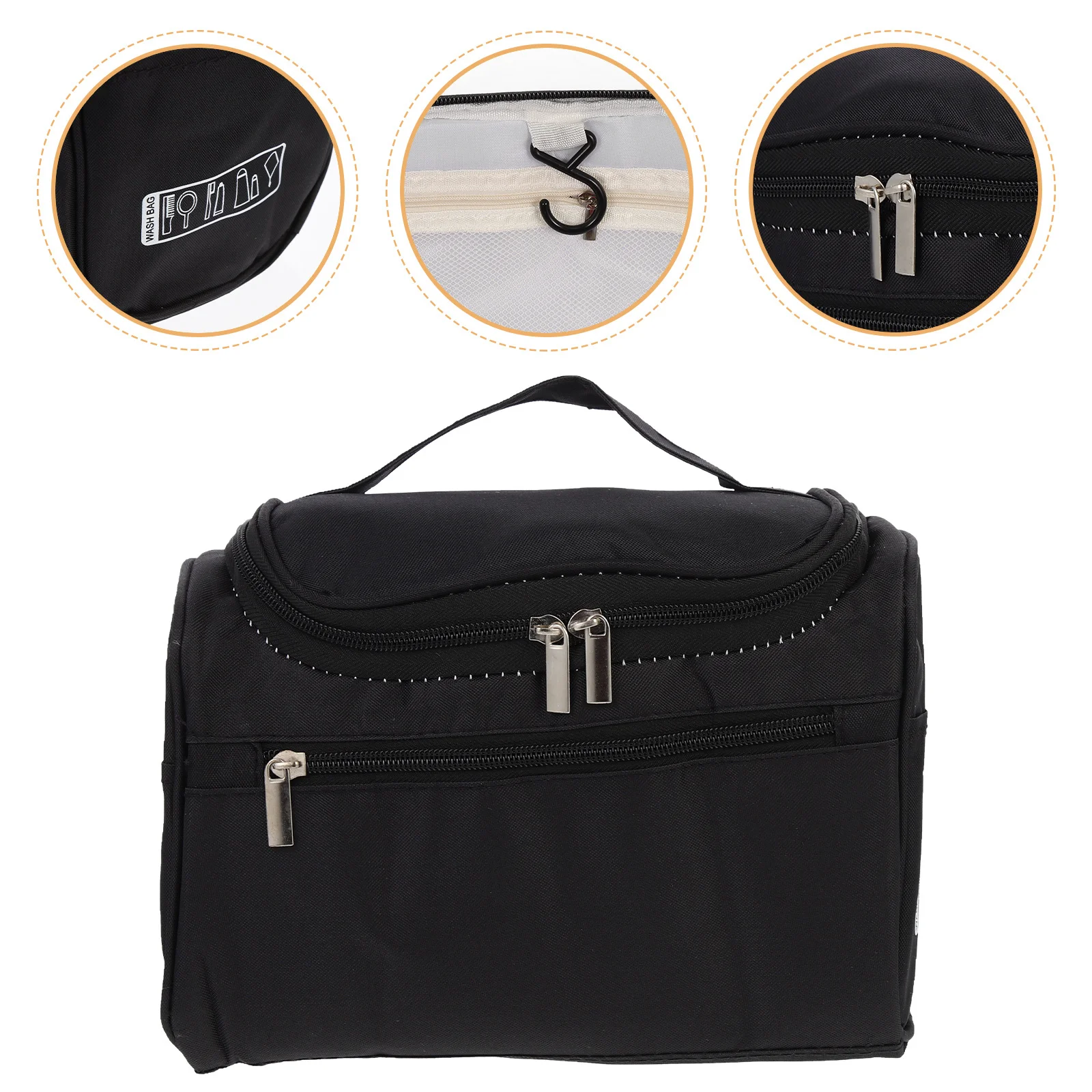 

Makeup Bag Large Capacity Polyester Toiletry Organizer Travel Storage Pouch For Women Wear-Resist Carrier