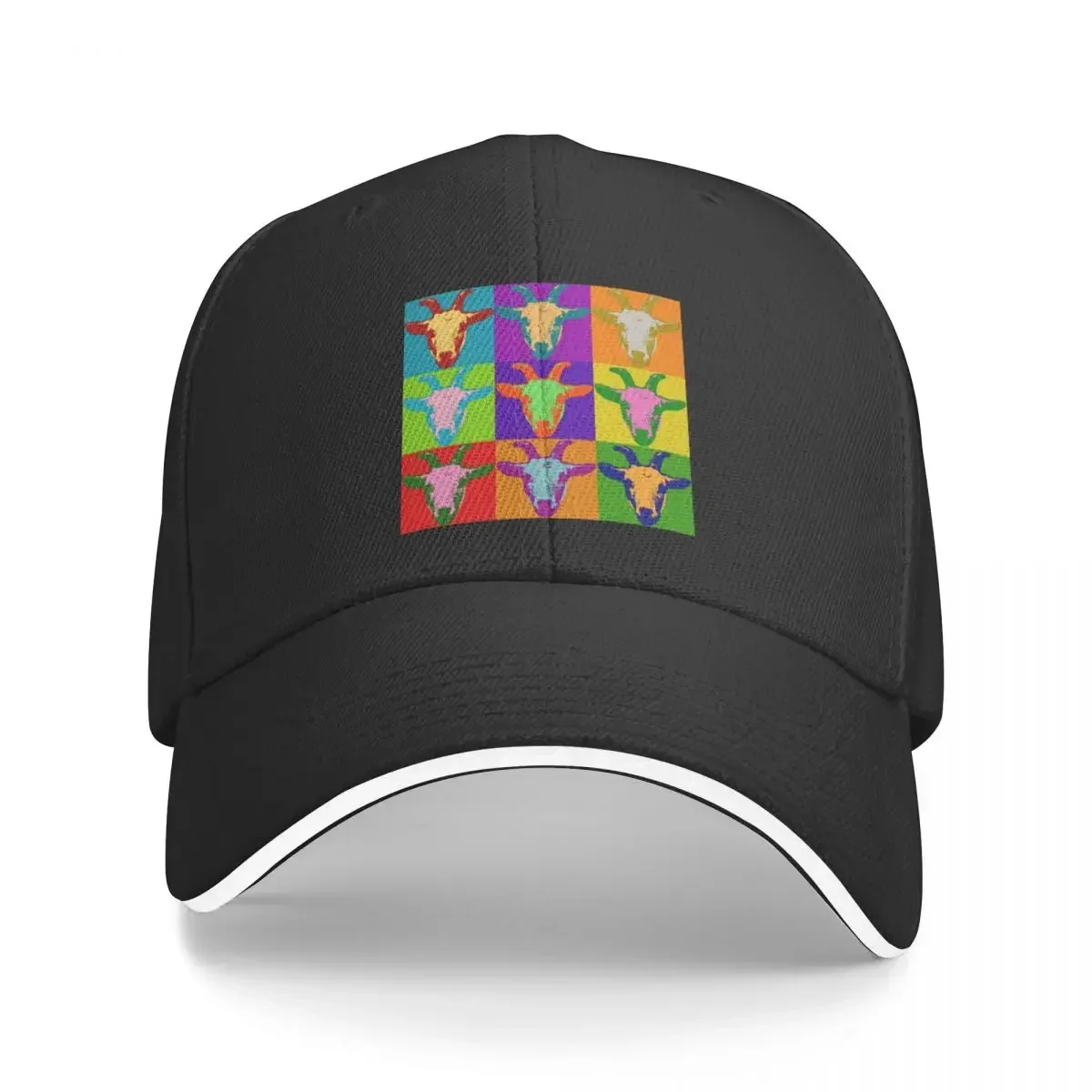 Goat Pop Art Graphic BIlly Goat Bright Color Retro Baseball Cap Hat Baseball Cap Brand Man cap Women Hats Men's