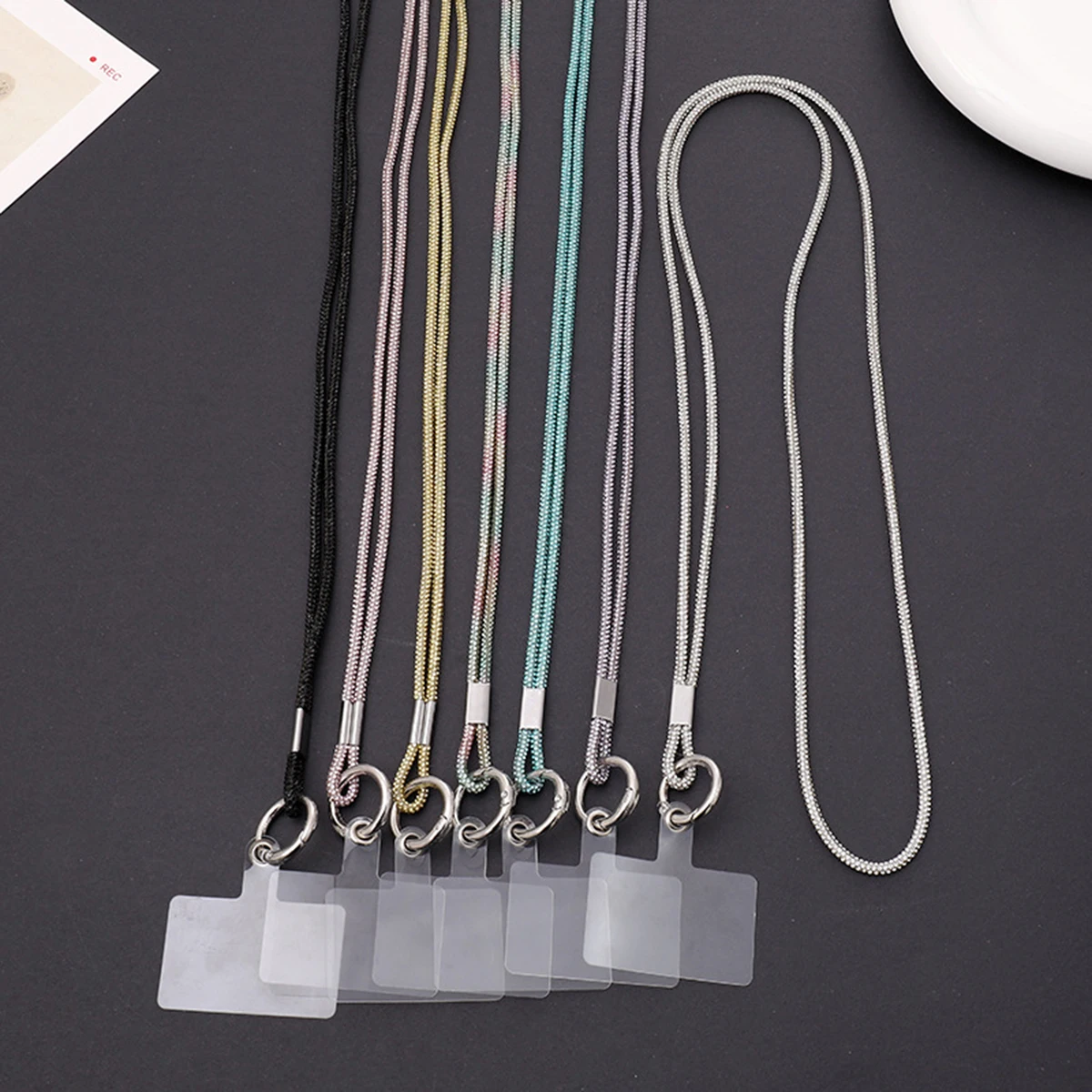 Mobile Phone Anti-Loss Lanyard Rhinestone Strap Hanging Phone Case Anti-Loss Hanging Ornaments Strap Keychain