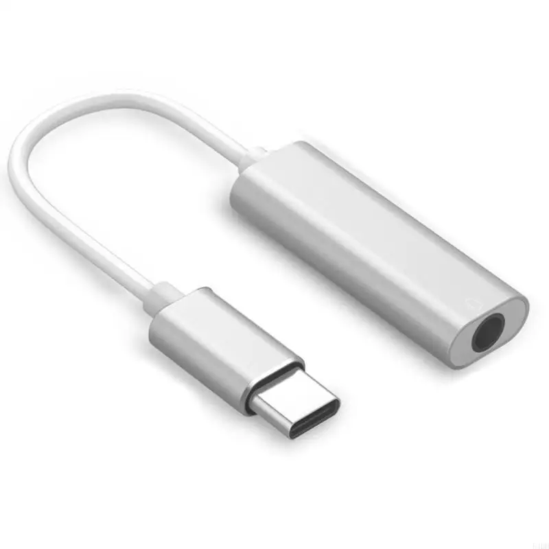 1 PC Computer Sound Card USB Type-C to 3.5 mm Stereo Headphone Port Adapter