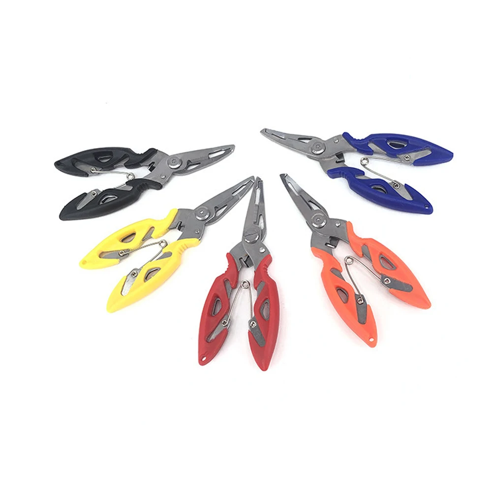 1 Set Fishing Plier Scissor with Rope Lanyard Cutter Hook Remover Cutting Fish Use Tongs Multifunction Scissors  Fishing Tool