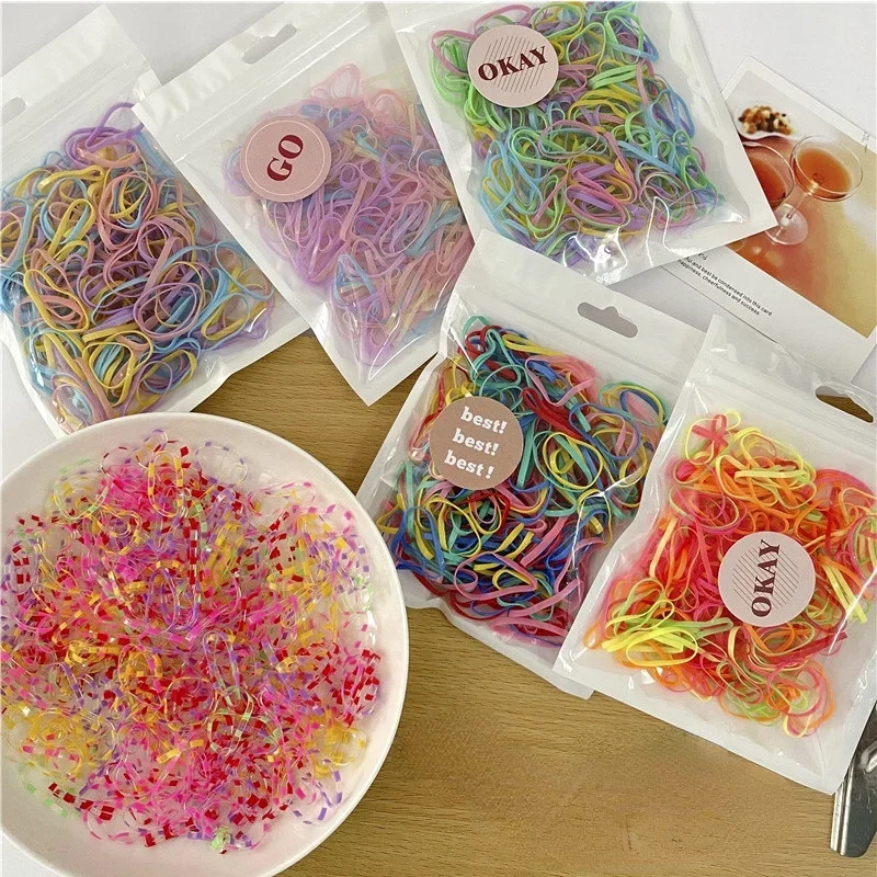 270-350pcs/Pack Rubber Bands Transparent Elastic Hair Holders Gum Child Adult Braids Hair Ring Ropes Hairstyle Accessories