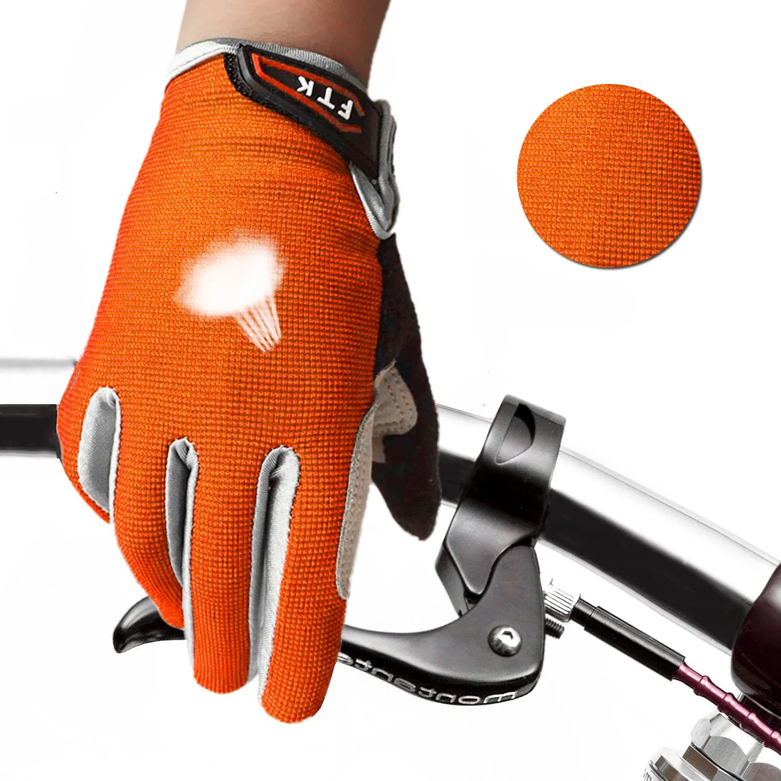 Kids Cycling Gloves Boys Girls Youth Full Finger Pair Dirt Bike Riding Touch Screen Bicycle