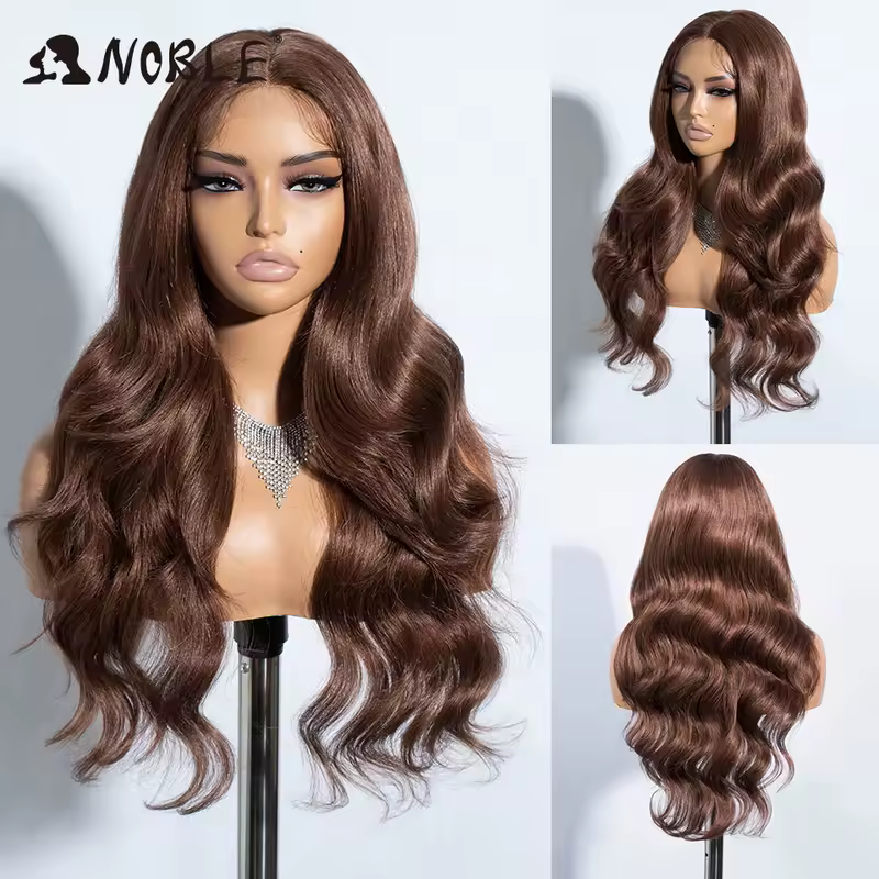Noble 13x4 Lace Front Wig Synthetic 28 inch Long wavy ombre blonde Wigs For Women Ombre Lace Front Wig Synthetic Lace Front Wig - Image 17