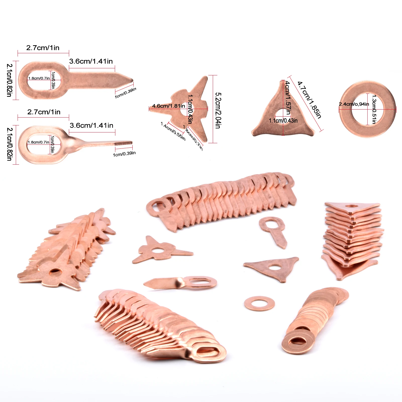 20PCS Pulling Pads Washer Kits Copper Plated Steel Consumables Accessories High Quality Suitable For Spotter Welder