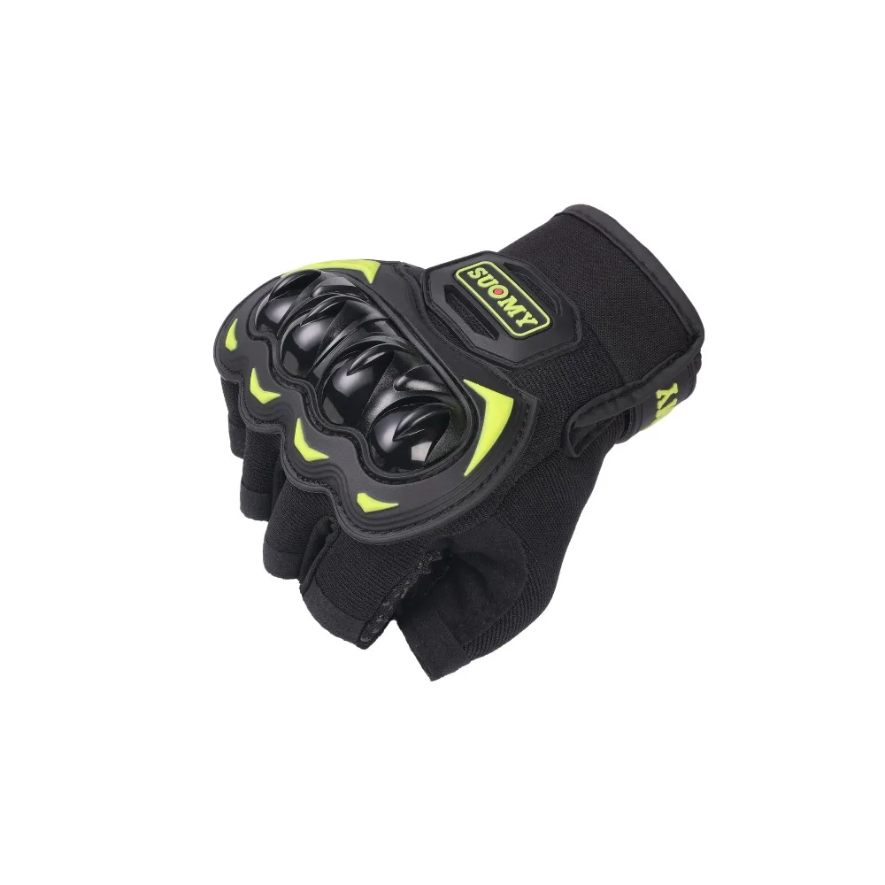 قفازات ركوب الدراجات النارية قابلة للتنفس للرجال - معدات واقية لركوب الدراجات النارية الصيفية بنصف أصابع صيفية مقاومة للصدمات #5