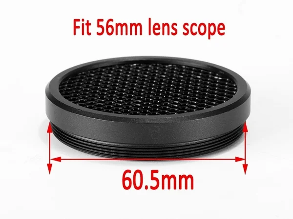 시력 부품 메쉬 44MM / 50MM / 56MM 사냥 장비 광학 시력 소총 범위 캡 Killflash Honeycomb