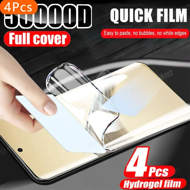 4PCS Pellicola Idrogel Per Realme 13 12 11 10 Pro Plus Protezione Dello Schermo Della Copertura Completa Per Realme C67 C63 C61 C55 C53 Nota 50 Pellicola Morbida
