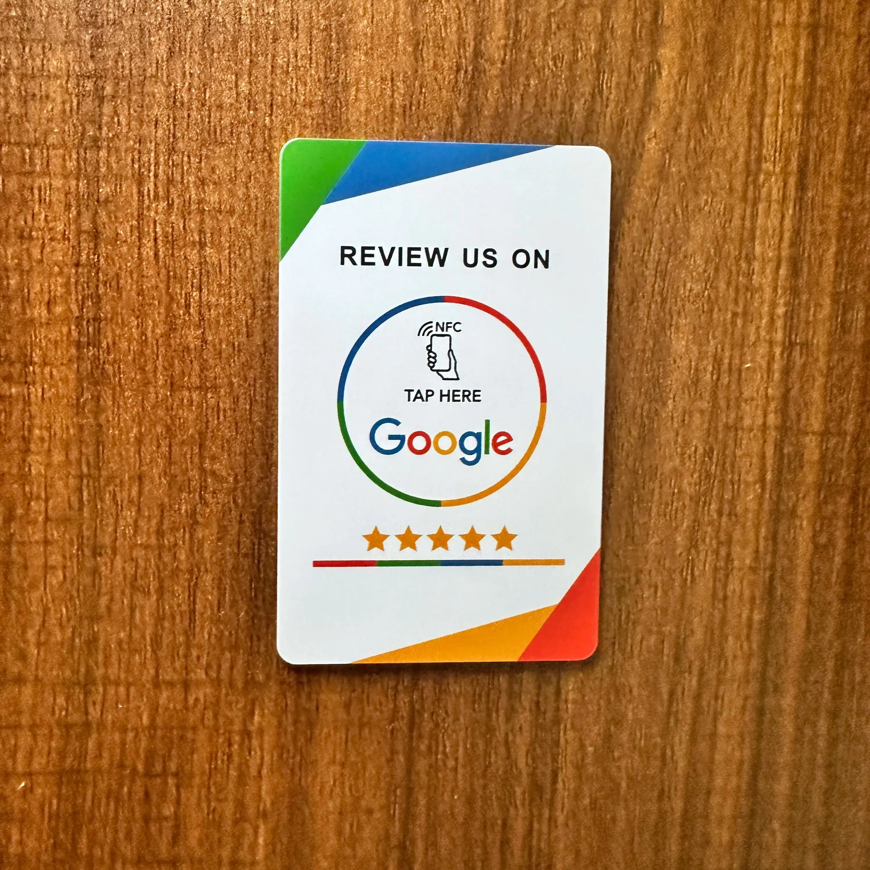 Reusable Review Tap Card Google Reviews Tap NFC Card Review Us on Google Tap Card Enhances SEO Saves Time User-Friendly