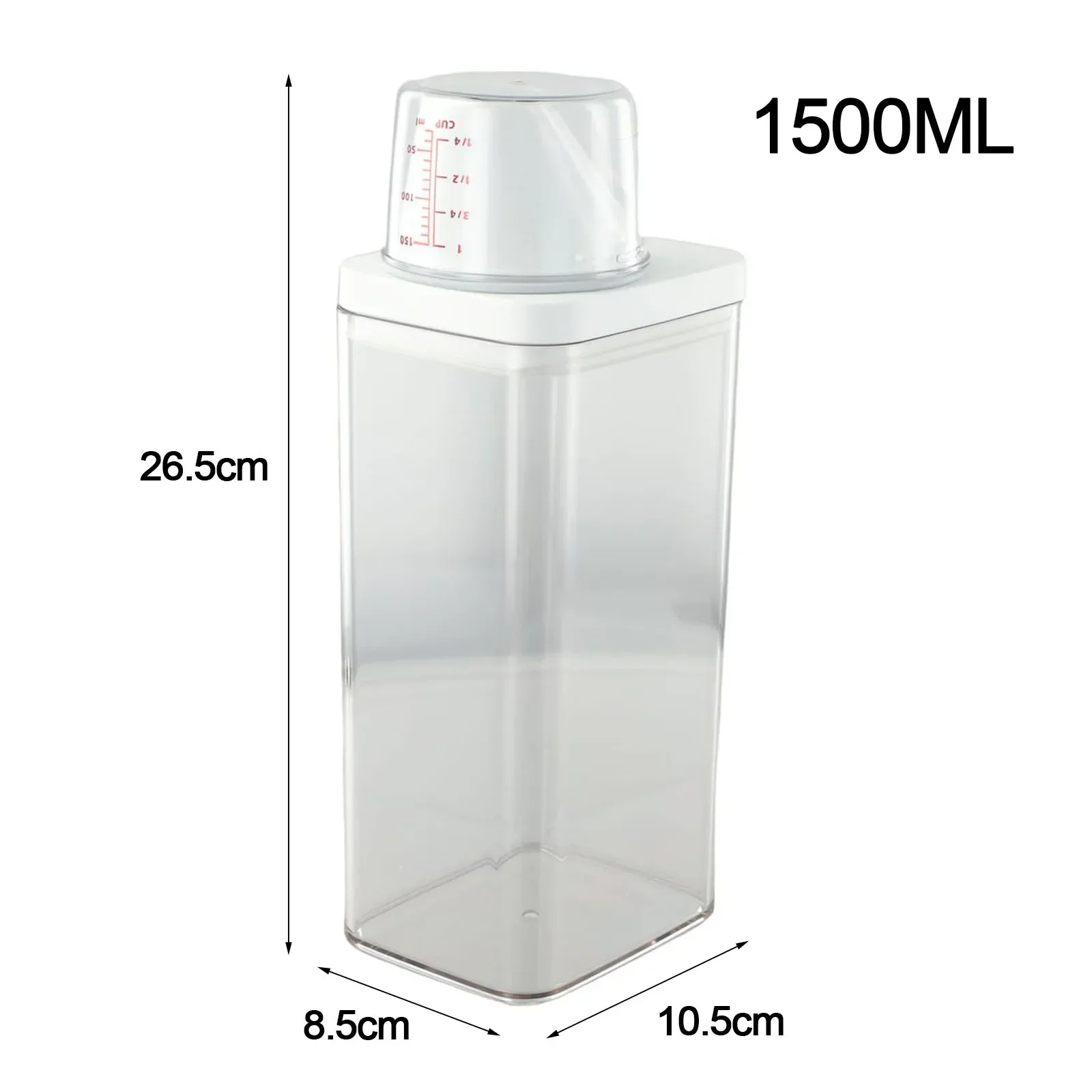 700-1900ML Airtight Laundry Detergent Dispenser Powder Storage Box Washing Powder Liquid Container W/Lids Jar With Measuring Cup